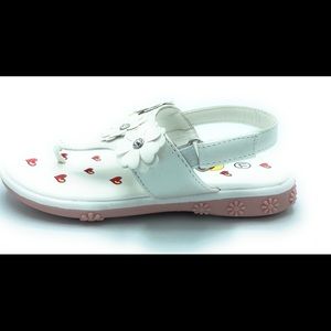 Berry Little Girls White  Floral Sandals Size 11